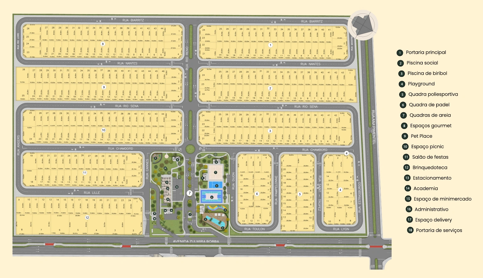 Planta de implantação do Quartier Santa Inês