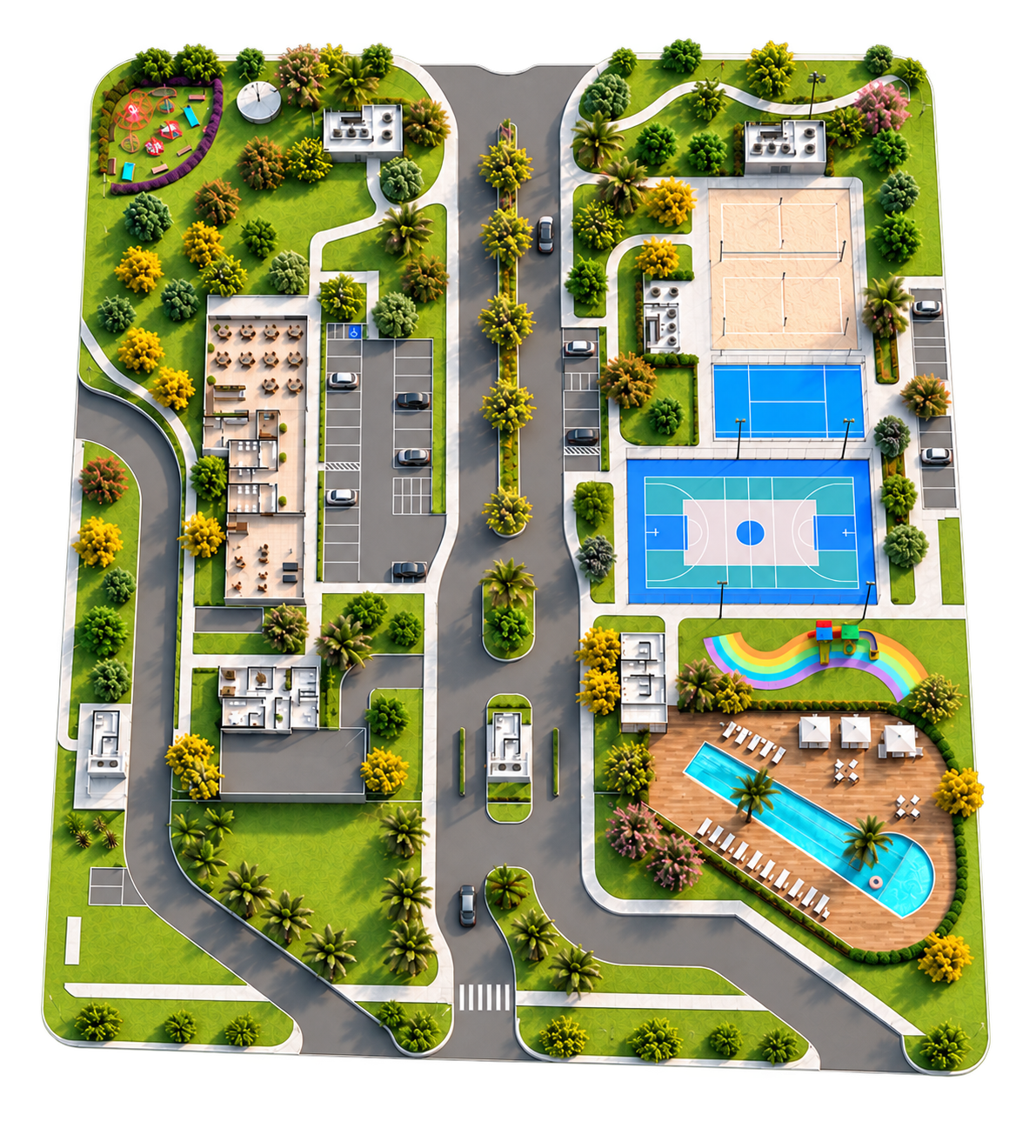 Mapa da área de lazer do Quartier Santa Inês